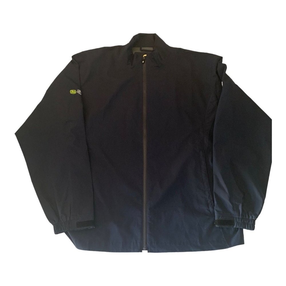 DryJoys By FootJoy John Deere Golf Full Zip Rain/Wind HydroLite Jacket Black